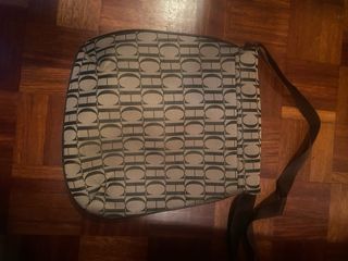 Bolso Bandolera CH Beige y Negro Original Piel