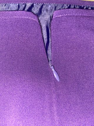 Falda recta morada mujer