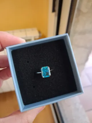 Conjunto Anillo y Pendientes Luxenter Azul