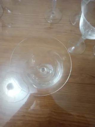 Juego de 8 copas de vino de cristal