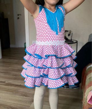 Traje Flamenca Niña Adaptable 3-6 Años