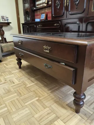 Mesa de centro madera y cristal