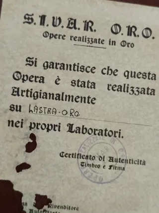 Quadro vintage dipinto su oro