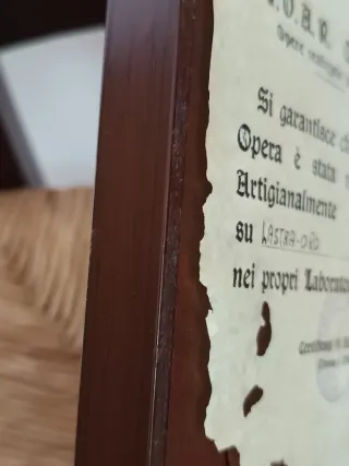 Quadro vintage dipinto su oro