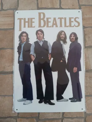 Placa Metal The Beatles 20x30cm