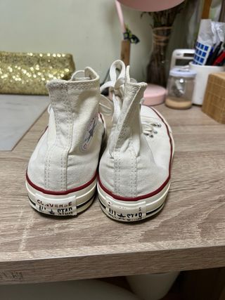 converse de bota blancas sin plataforma