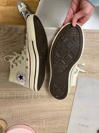 converse de bota blancas sin plataforma