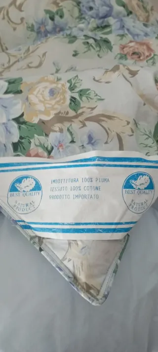 Trapunta piuma cotone floreale