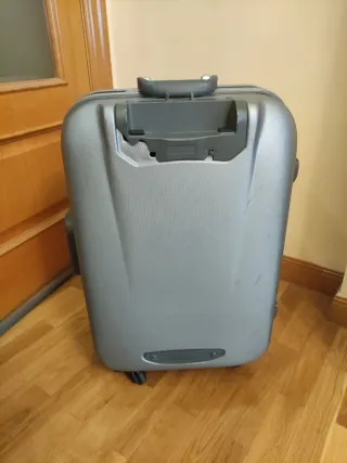 Maleta mediana plateada