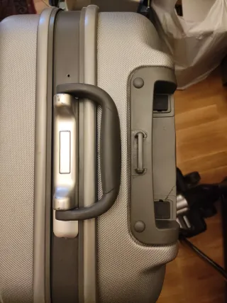 Maleta mediana plateada