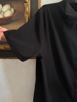 Camisa H&M Negra Manga Corta