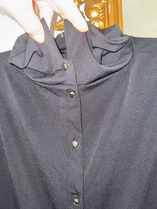 Camisa H&M Negra Manga Corta