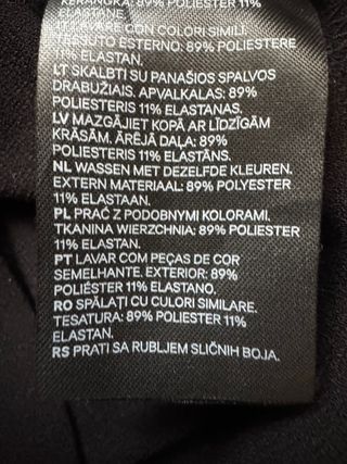 Camisa H&M Negra Manga Corta