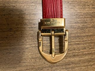 Cinturone Louis Vuitton in pelle Epi vintage rosso