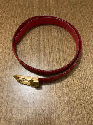 Cinturone Louis Vuitton in pelle Epi vintage rosso