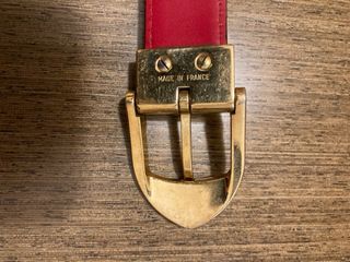 Cinturone Louis Vuitton in pelle Epi vintage rosso