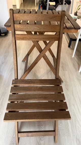 Mesa y Sillas Plegables Balcón IKEA Askholmen