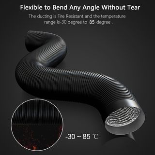 Tubo di ventilazione PVC 100mm 6 metri con 2 morsetti