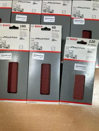 Lote 10 lijas Bosch Wood+Paint