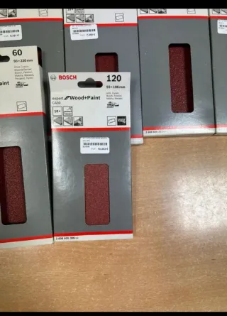 Lote 10 lijas Bosch Wood+Paint