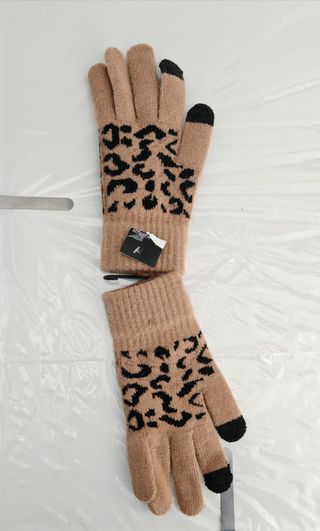 Guanti donna leopardati invernali