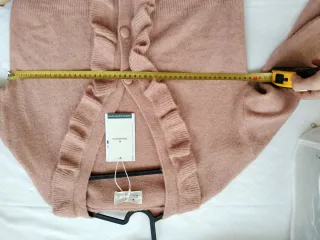 Chaqueta cárdigan con volantes nueva