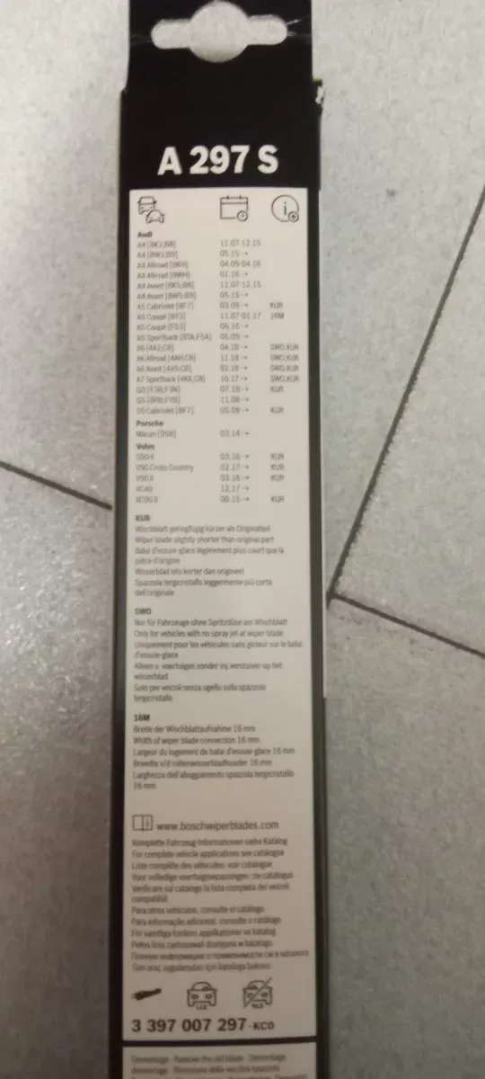 Limpiaparabrisas Audi Porsche volvo