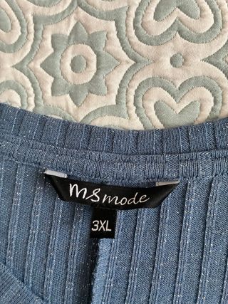 Jersey fino azul con brillos