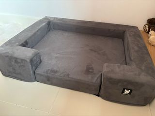 Cama Ortopédica y viscoelástica para Mascotas Gris