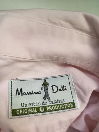 Camisa Massimo Dutti Rosa Manga Corta