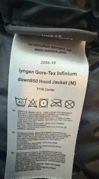 Chaqueta Norrøna Gore-Tex Pro Plumón 850 cuins