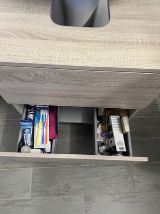 Conjunto Mueble Baño y Espejo Madera