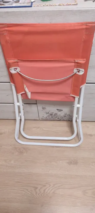 Silla de playa plegable naranja