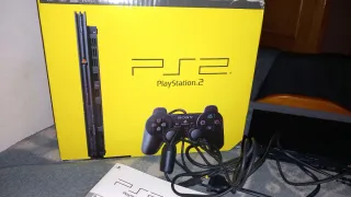 Consola Sony PlayStation 2 Negra en caja