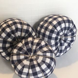 3 Calabazas de tela hechas a mano, de cuadros