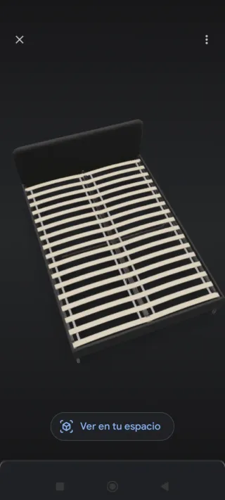 Cama y somier SLATTUM 140x200cm