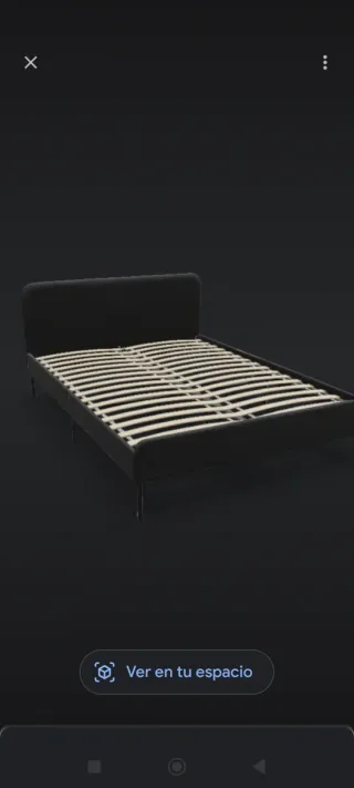 Cama y somier SLATTUM 140x200cm