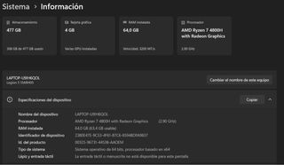 Lenovo Legion 5 Ryzen 7 GTX1650 64GB RAM