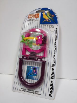 Specchietto con posatoio per pappagallini