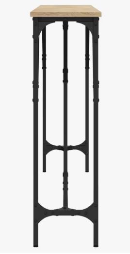 Tavolo Consolle in Legno e Metallo 180x23x75