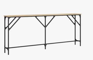 Tavolo Consolle in Legno e Metallo 180x23x75