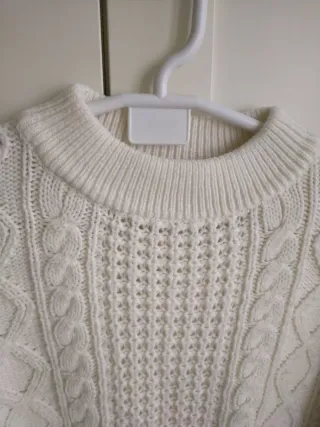 Jersey de punto blanco