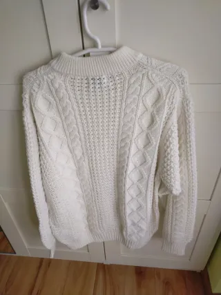 Jersey de punto blanco