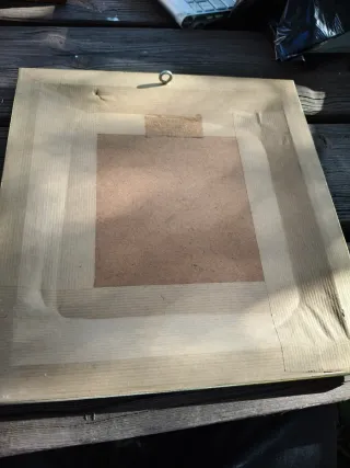 Cuadro Marco Dorado y Azul