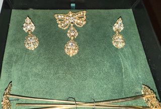 Aderezo Fallera Niña Dorado y cristal