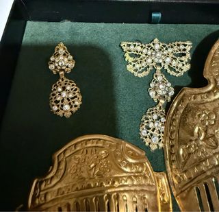 Aderezo Fallera Niña Dorado y cristal