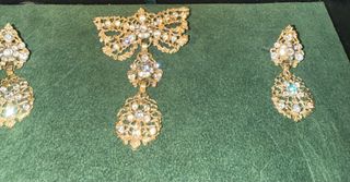 Aderezo Fallera Niña Dorado y cristal