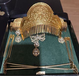 Aderezo Fallera Niña Dorado y cristal