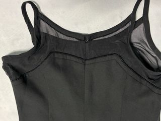 Vestido Fiesta Negro Talla M Detalle Tul y Pedrerí