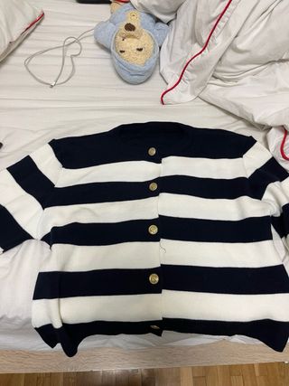 Jersey Zara Rayas Botones Dorados